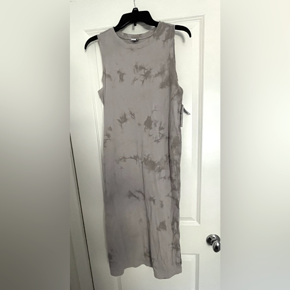 NWT Old Navy Gray Tie-dye Tank Maxi Dress XS